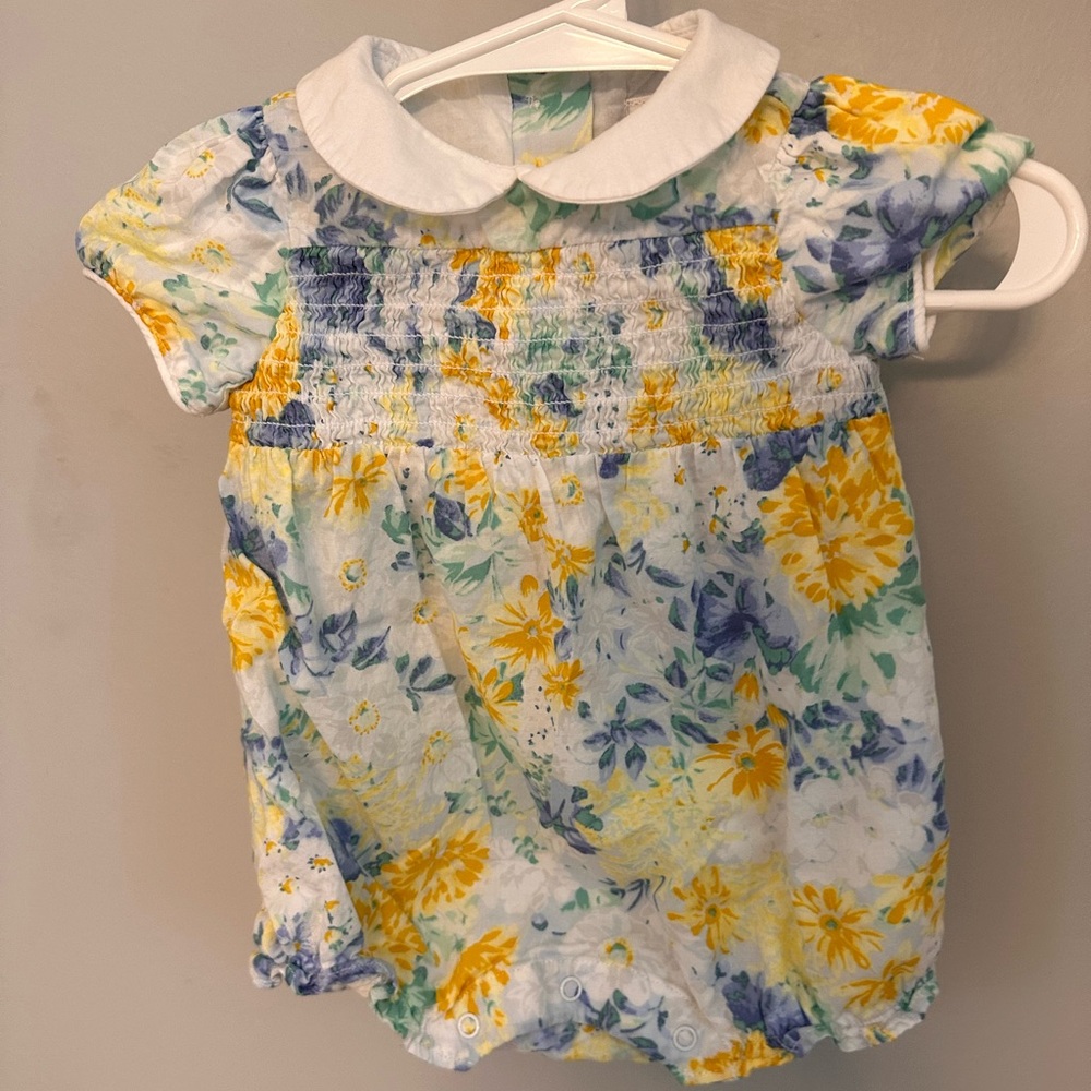 A floral baby romper